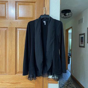 Maurices Studio Y Black Cardigan Sweater M Sheer